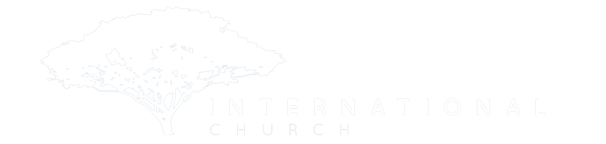 Int Church Logo White – trans | International Church of Oahu